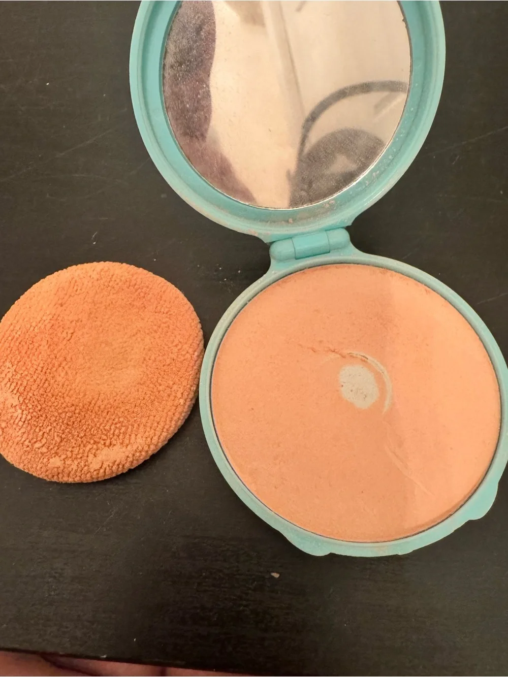 Vintage Angel Face Ponds Pressed Powder Compact And Puff Tawny 04